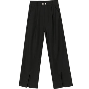 Early Autumn Split Suit Pants Women High Waist Loose