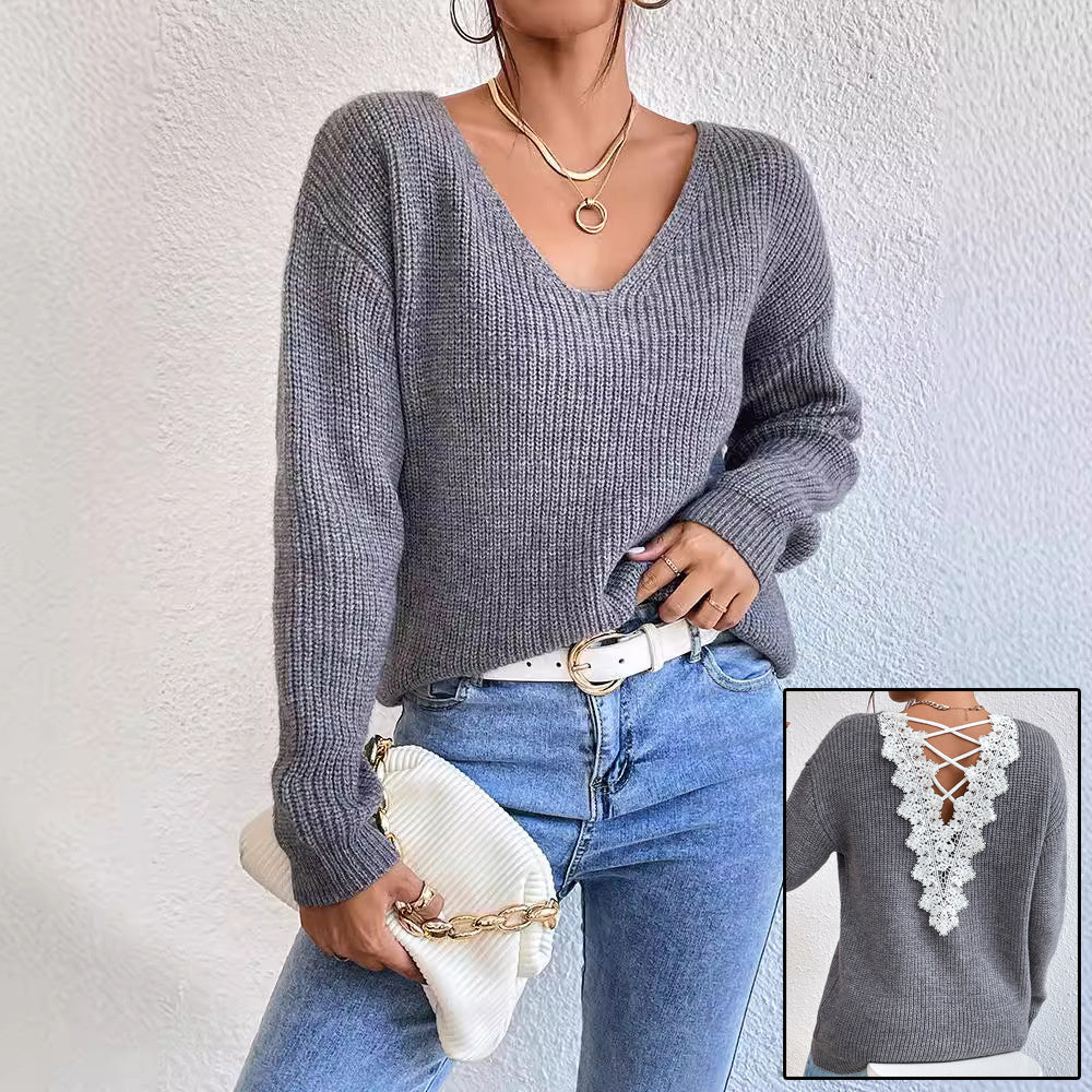 Celeste Y2K V-Neck Sweater