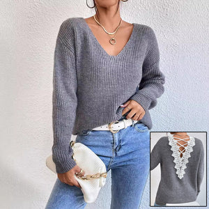 Celeste Y2K V-Neck Sweater