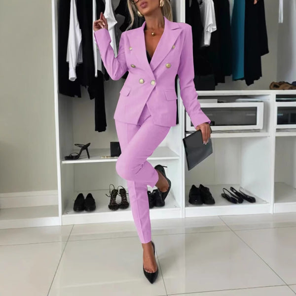 Victoria Lapel Business Suit Set