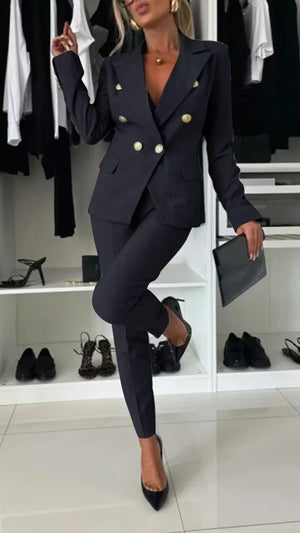 Victoria Lapel Business Suit Set