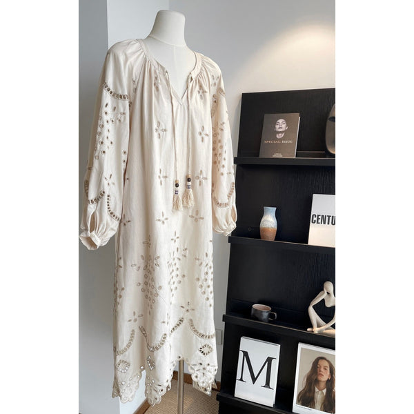 Isadora Embroidered Boho Gown