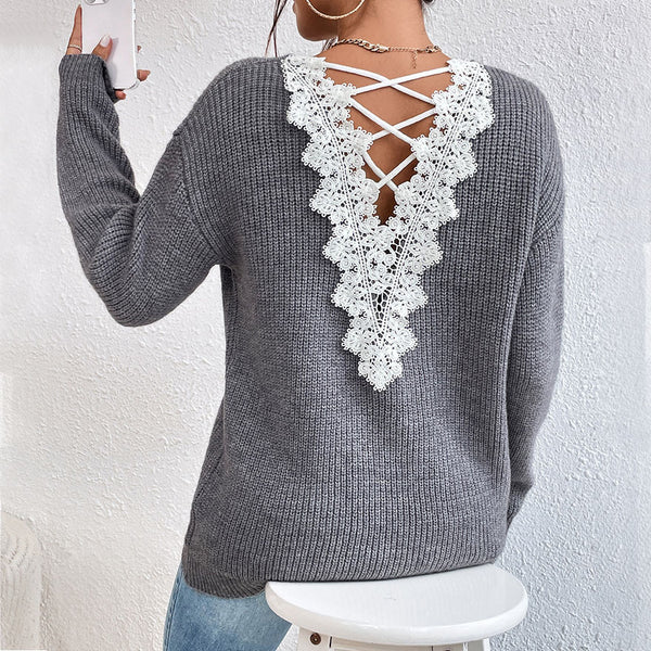 Celeste Y2K V-Neck Sweater