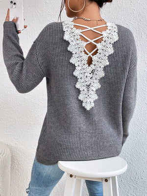 Celeste Y2K V-Neck Sweater