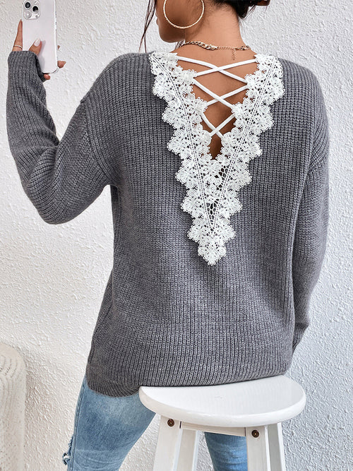 Celeste Y2K V-Neck Sweater