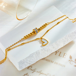 Amelie Boho Heart Anklet