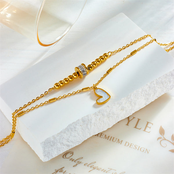 Amelie Boho Heart Anklet