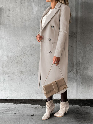 Giselle Double-Breasted Lapel Coat