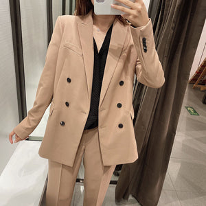Luxe Double-Breasted Blazer & Drape Suit