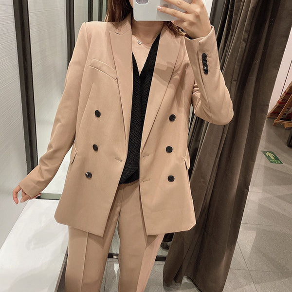 Luxe Double-Breasted Blazer & Drape Suit
