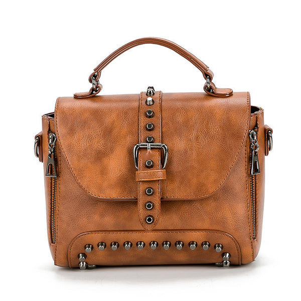Luxe Vintage Rivet Handbag
