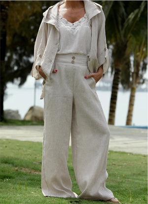 European And American Ladies Linen Hooded Suits