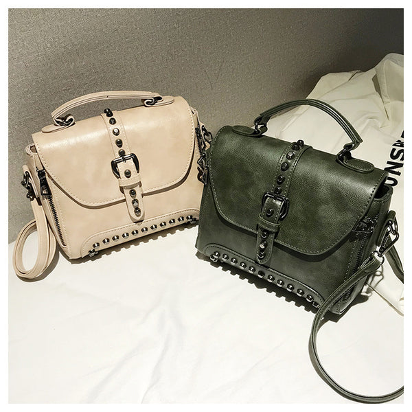 Luxe Vintage Rivet Handbag