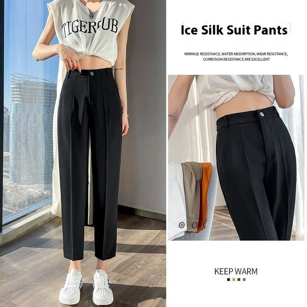 White Suit Pants For Women Spring And Autumn Loose