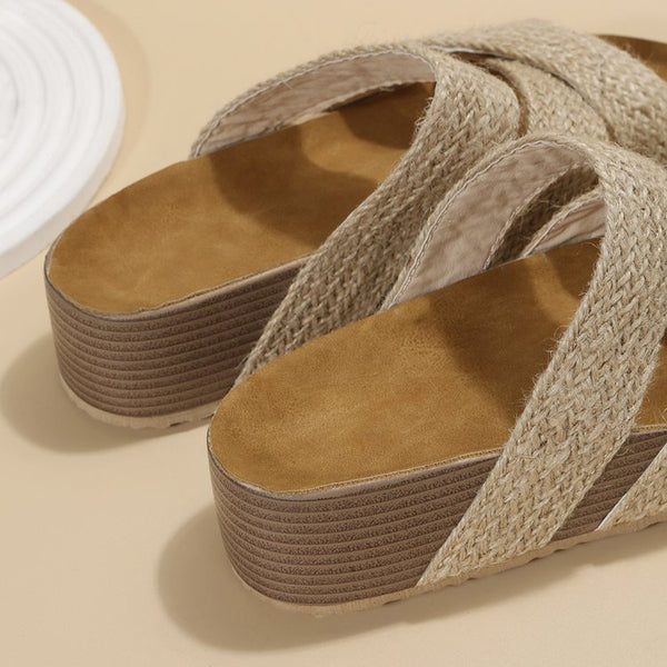 Sienna Coastal Cross-Strap Sandals