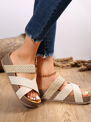 Sienna Coastal Cross-Strap Sandals