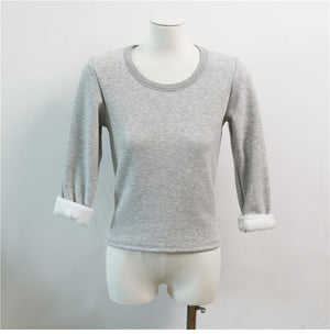 Autumn And Winter Velvet Padded Bottoming Shirt Women