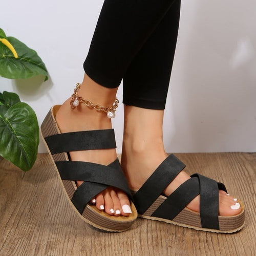 Sienna Coastal Cross-Strap Sandals