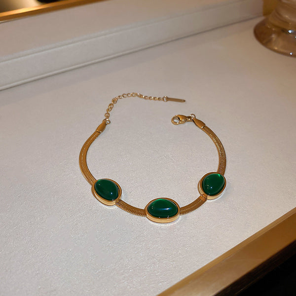 Seraphina Green Stone Boho Necklace