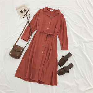 New Long Sleeve Chiffon Dress For Women In Autumn