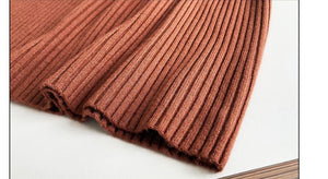 Autumn Long Sleeve Square Neck Knit For Women