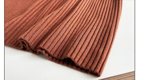 Autumn Long Sleeve Square Neck Knit For Women