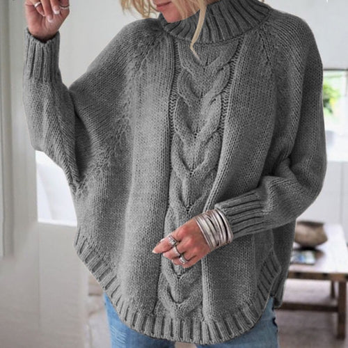 Sweater autumn winter loose bat sleeve T-shirt for women