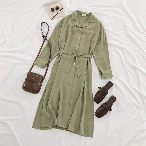 New Long Sleeve Chiffon Dress For Women In Autumn