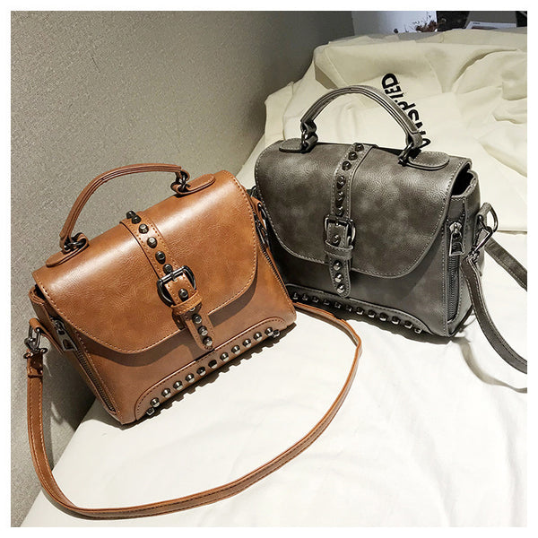 Luxe Vintage Rivet Handbag