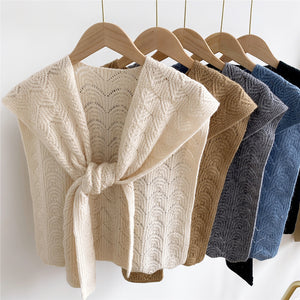 Knotted Knitted Wool Scarf Autumn Women
