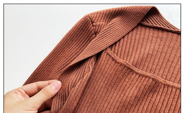 Autumn Long Sleeve Square Neck Knit For Women