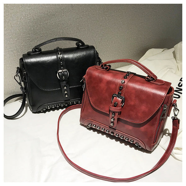 Luxe Vintage Rivet Handbag