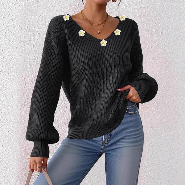 European And American Women's Clothing Idle Style Delicate Pullover