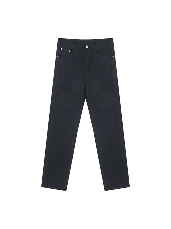 Autumn New Black High Waist Casual Pants For Women