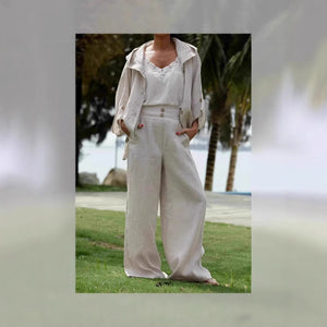 European And American Ladies Linen Hooded Suits
