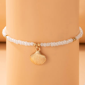 Coralina Shell Whisper Anklet