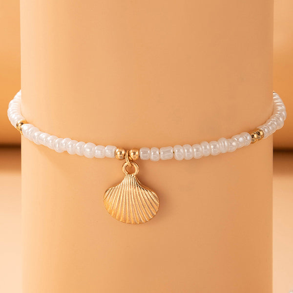 Coralina Shell Whisper Anklet