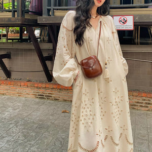 Isadora Embroidered Boho Gown