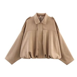Women's European And American Style French Suede Texture Effect Coat