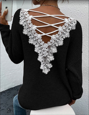Celeste Y2K V-Neck Sweater