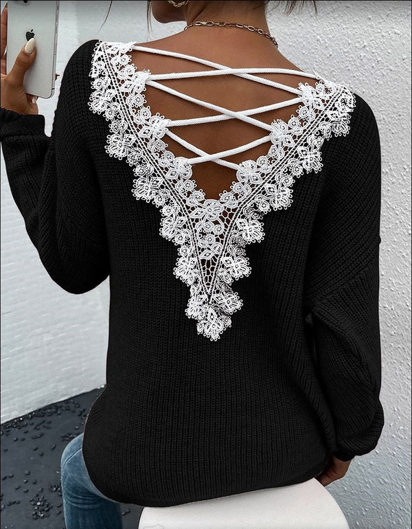 Celeste Y2K V-Neck Sweater