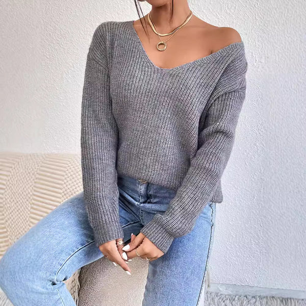 Celeste Y2K V-Neck Sweater