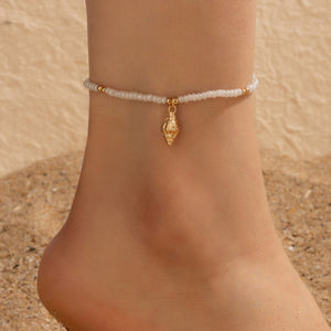 Coralina Shell Whisper Anklet