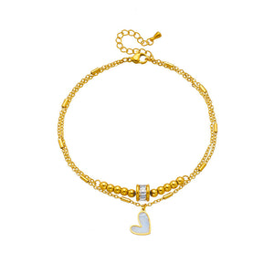 Amelie Boho Heart Anklet