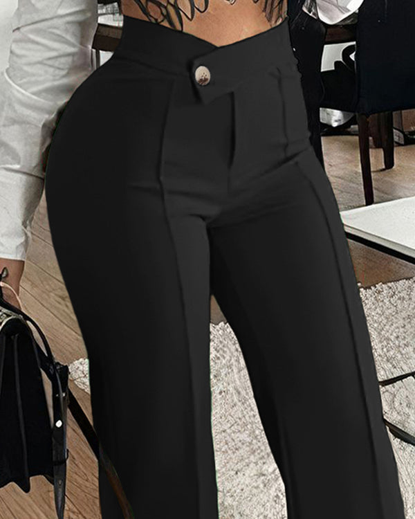 Clara Buckle Chic Trousers