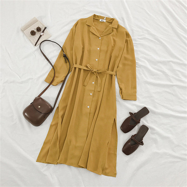 New Long Sleeve Chiffon Dress For Women In Autumn