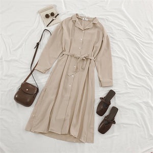 New Long Sleeve Chiffon Dress For Women In Autumn