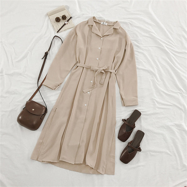 New Long Sleeve Chiffon Dress For Women In Autumn