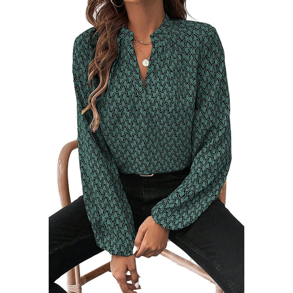 Autumn New Pullover V-neck Long Sleeve Top Women