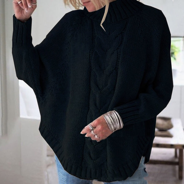 Sweater autumn winter loose bat sleeve T-shirt for women